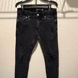 Black Distressed Jeans